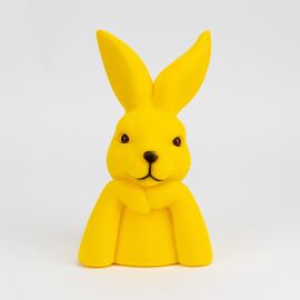 Фигурка флоковая "Пасхальный зайчик", желтая, 25 см, изображение 3 ᐒ купить на  ❤ Like7km.com.ua