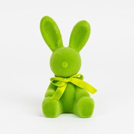 Фигурка флоковая "Пасхальный зайчик", зеленая, 15 см, изображение 3 ᐒ купить на  ❤ Like7km.com.ua