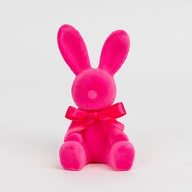 Фигурка флоковая "Пасхальный зайчик", розовая, 15 см, изображение 3 ᐒ купить на  ❤ Like7km.com.ua