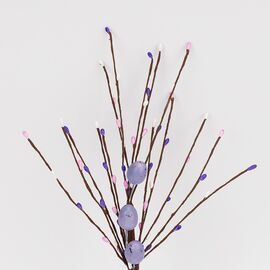 Пасхальная декоративная веточка с крашанками, 42 см, изображение 2 ᐒ купить на  ❤ Like7km.com.ua