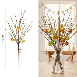 Пасхальная декоративная веточка с крашанками, 42 см, изображение 4 ᐒ купить на  ❤ Like7km.com.ua