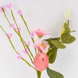 Пасхальная декоративная веточка "Розовая крашанка", 26 см, изображение 2 ᐒ купить на  ❤ Like7km.com.ua