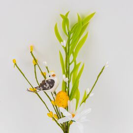 Пасхальная декоративная веточка "Птичка и крашанка", 33 см, изображение 2 ᐒ купить на  ❤ Like7km.com.ua