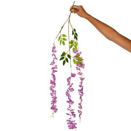 Искусственная свисающая ветвь "Глициния", фиолетовая, 110 см, изображение 2 ᐒ купить на  ❤ Like7km.com.ua
