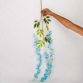 Искусственная свисающая ветвь "Глициния", голубая, 110 см, изображение 2 ᐒ купить на  ❤ Like7km.com.ua
