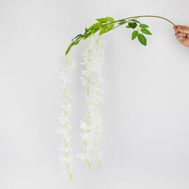 Набор из 12 свисающих веток "Глициния белая", 103 см, изображение 3 ᐒ купить на  ❤ Like7km.com.ua