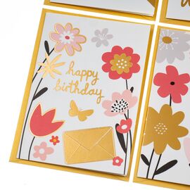 Серия открыток "Цветочное настроение" белые с золотым, изображение 3 ᐒ купить на  ❤ Like7km.com.ua