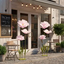 Большие ростовые декоративные цветы на стойке, лиловые, 165 см, изображение 5 ᐒ купить на  ❤ Like7km.com.ua