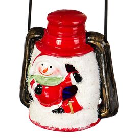 Фигурка "Фонарик снеговик с подарком", изображение 2 ᐒ купить на  ❤ Like7km.com.ua