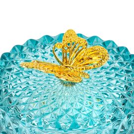 Емкость для хранения "Золотая бабочка", бирюзовая, 10,5 см, изображение 2 ᐒ купить на  ❤ Like7km.com.ua