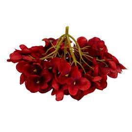 Головка гортензии мелкоцветная, красная, 14 см, изображение 3 ᐒ купить на  ❤ Like7km.com.ua