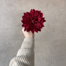 Головка георгина, бордовая, 15 см, изображение 4 ᐒ купить на  ❤ Like7km.com.ua