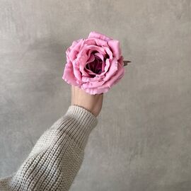Головка розы, розовая, 11 см, изображение 4 ᐒ купить на  ❤ Like7km.com.ua
