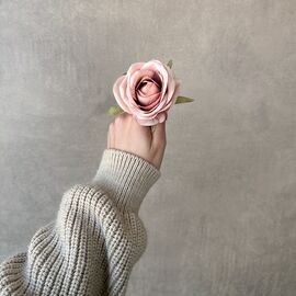 Головка розы, светло-розовая, 6,5 см, изображение 4 ᐒ купить на  ❤ Like7km.com.ua