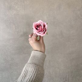 Головка розы, розовая, 6,5 см, изображение 4 ᐒ купить на  ❤ Like7km.com.ua