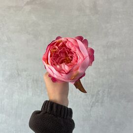 Головка пионообразной розы, розовая, 9 см, изображение 5 ᐒ купить на  ❤ Like7km.com.ua