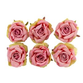 Головка розы, розово-зеленая, 10 см., изображение 2 ᐒ купить на  ❤ Like7km.com.ua