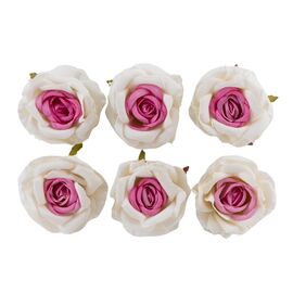 Головка розы, бело-розовая, 10 см, изображение 2 ᐒ купить на  ❤ Like7km.com.ua