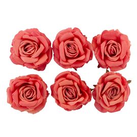 Головка розы, темно-розовая, 10 см, изображение 2 ᐒ купить на  ❤ Like7km.com.ua