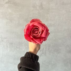 Головка розы, темно-розовая, 10 см, изображение 5 ᐒ купить на  ❤ Like7km.com.ua