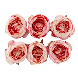 Головка розы, розово-белая, 8 см, изображение 2 ᐒ купить на  ❤ Like7km.com.ua