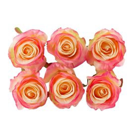 Головка розы, кремово-розовая, 8 см, изображение 2 ᐒ купить на  ❤ Like7km.com.ua