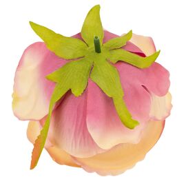 Головка розы, бежево-розовая, 9 см, изображение 4 ᐒ купить на  ❤ Like7km.com.ua