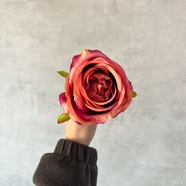 Головка розы, сиренево-розовая, 9 см, изображение 5 ᐒ купить на  ❤ Like7km.com.ua