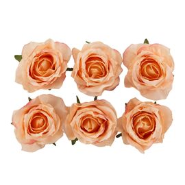 Головка розы, персиковая, 7 см, изображение 2 ᐒ купить на  ❤ Like7km.com.ua