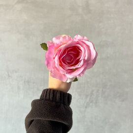 Головка розы, розовая, 9 см, изображение 5 ᐒ купить на  ❤ Like7km.com.ua