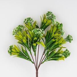 Искусственная зеленая ветвь с соцветиями, 35 см, изображение 2 ᐒ купить на  ❤ Like7km.com.ua