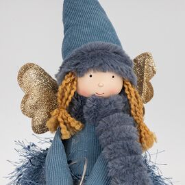 Фигурка телескопическая с подсветкой "Девочка-гномик в голубом", 50 см, изображение 3 ᐒ купить на  ❤ Like7km.com.ua