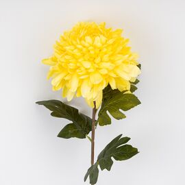 Искусственная хризантема, желтая, 75 см, изображение 2 ᐒ купить на  ❤ Like7km.com.ua