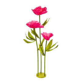 Большие ростовые декоративные цветы на стойке, розовые, 125 см, изображение 2 ᐒ купить на  ❤ Like7km.com.ua