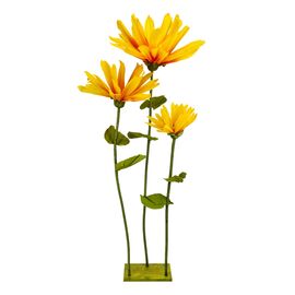 Большие ростовые декоративные цветы на стойке, желтые, 155 см, изображение 2 ᐒ купить на  ❤ Like7km.com.ua