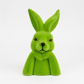 Фигурка флоковая "Пасхальный зайчик", зеленая, 25 см, изображение 3 ᐒ купить на  ❤ Like7km.com.ua
