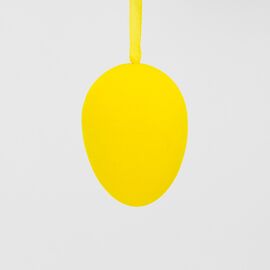 Набор из 3 подвесных флоковых крашанок, желтый, 9,5 см, изображение 2 ᐒ купить на  ❤ Like7km.com.ua