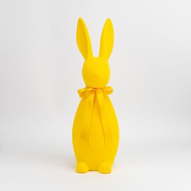 Фигурка флоковая "Пасхальный зайчик", желтая, 70 см, изображение 3 ᐒ купить на  ❤ Like7km.com.ua