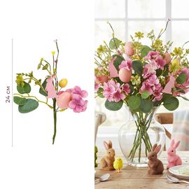 Пасхальная декоративная веточка "Пасхальный кролик с крашанками", 24 см, изображение 3 ᐒ купить на  ❤ Like7km.com.ua