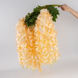 Искусственная свисающая ветвь "Глициния", кремовая, 110 см, изображение 4 ᐒ купить на  ❤ Like7km.com.ua