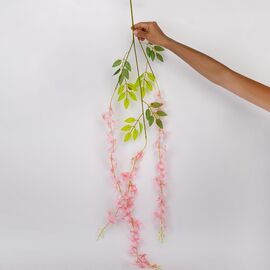 Искусственная свисающая ветвь "Глициния", розовая, 110 см, изображение 2 ᐒ купить на  ❤ Like7km.com.ua