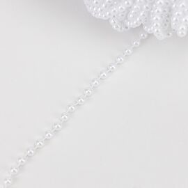 Гирлянда из бусин, белая, 15 м, изображение 5 ᐒ купить на  ❤ Like7km.com.ua