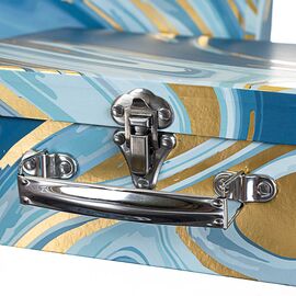 Набор с 3 коробок "Чемодан" синий, изображение 2 ᐒ купить на  ❤ Like7km.com.ua