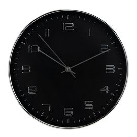 Часы "Блєк сильвер", черно-серебристые, 30 см, изображение 2 ᐒ купить на  ❤ Like7km.com.ua