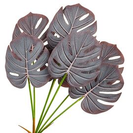 Ветвь монстеры темно-серая искусственная, изображение 2 ᐒ купить на  ❤ Like7km.com.ua