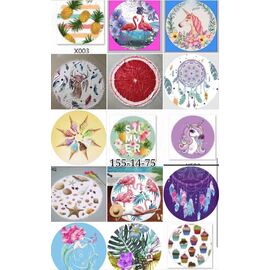 Пляжные круглое полотенца в ассортименте. Размер: 150*150, изображение 6 ᐒ купить на  ❤ Like7km.com.ua