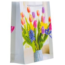 Подарочный пакет "Тюльпаны", 18*26 см, изображение 2 ᐒ купить на  ❤ Like7km.com.ua