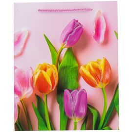 Подарочный пакет "Тюльпаны", 18*26 см, изображение 4 ᐒ купить на  ❤ Like7km.com.ua