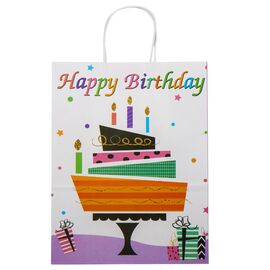 Подарочный пакет "С Днем Рождения", 25,5*33 см, изображение 4 ᐒ купить на  ❤ Like7km.com.ua