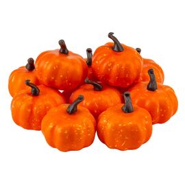 Декоративная тыква "Теплые краски", оранжевая, 6 см, изображение 2 ᐒ купить на  ❤ Like7km.com.ua